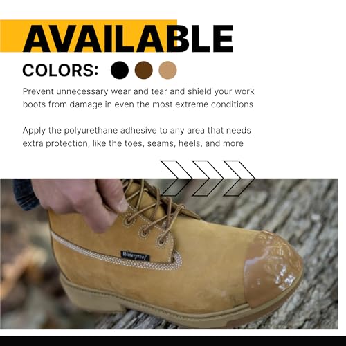 Image of Tuff Toe Boot Protector Guard Cover Dip | Waterproof Shoe Repair Glue Adhesive