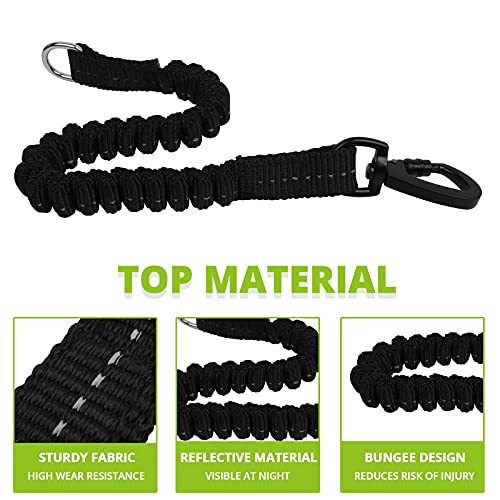 Long Dog Leash 15 FT: Heavy Duty Rope Leashes for Dogs Training with Swivel Lockable Hook Reflective Threads Bungee and Padded Handle - Dog Lead for Large Small Medium Dogs Outside Walking Hiking