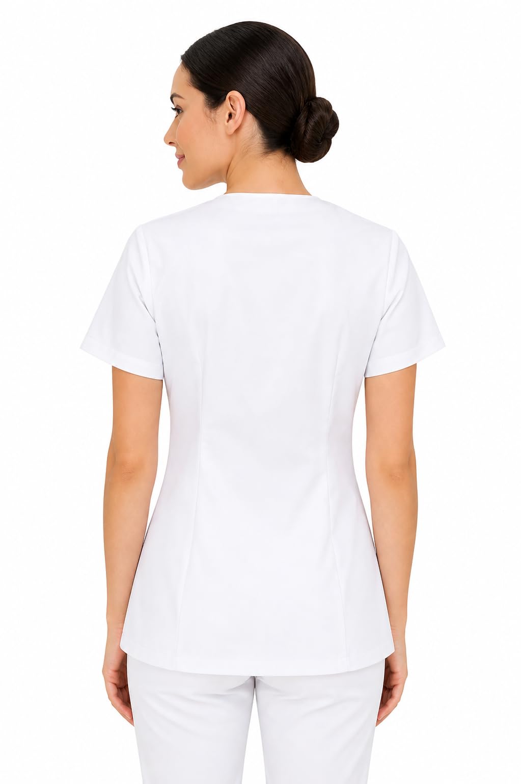 B-well Ines Casaca Elástica Señora Uniforme Estética Casacas Sanitarias Mujer Manga Corta Cuello V Uniformes Sanitarios Mujereterinarios
