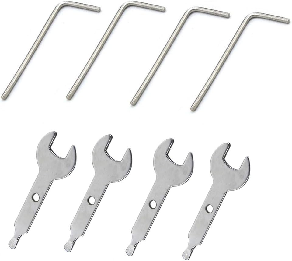4 Set Collet Wrench Key Kit L-Shaped Wrench Drill Chuck Key Wrenches for Dremel Rotary Tools Quick Change Keyless Drill Chuck Collet Nut Carbide Burr Bits Grinding Bit Mini Cordless Rotary Tool