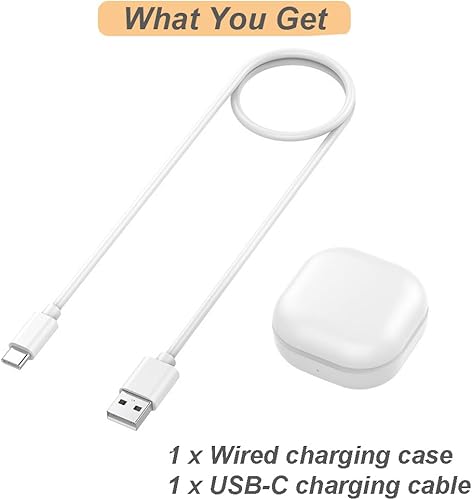 Miniatura 7 de Funda de carga para Samsung Galaxy Buds 2 (SM-R177), caja de estación de carga de repuesto con cable USB tipo C para auriculares Galaxy Buds 2