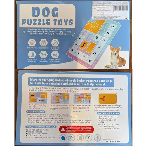 Skrtuan Hundespielzeug Intelligenz,Katzenspielzeug Intelligenz,Interaktives Hundespielzeug für Hunde,Erbrechen verhindern Intelligenzspielzeug für Hunde
