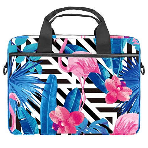Protège ordinateur portable 13 pouces à bandoulière flamant rose