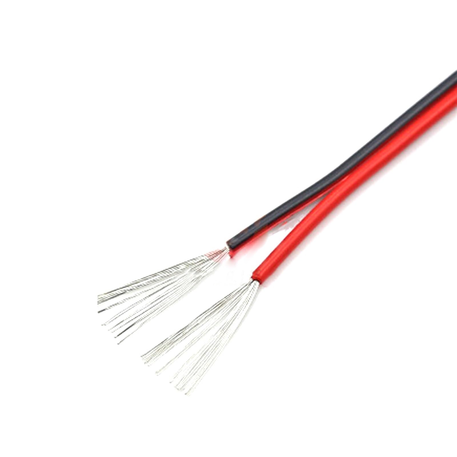 Câbles à conducteur multiples rouge et noir pour ruban LED et audio
