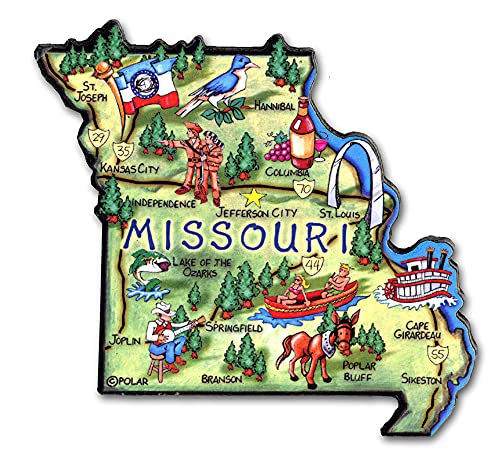 Missouri Artwood State Magnet Collectible Souvenirs and Gifts by Classic Magnets