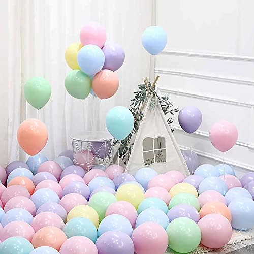 100pcs Assorted Macaron Balloons, 5 Inch Macaron Pastel Balloon for Party Decoration, Birthday Party Supplies, Weddings, Anniversaries, Celebrations, Arch Decoration