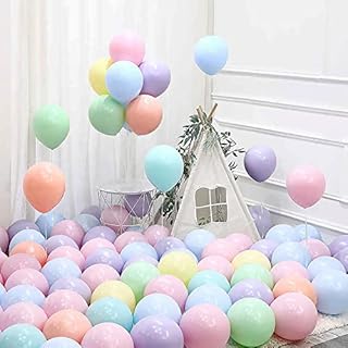 100pcs Assorted Macaron Balloons, 5 Inch Macaron Pastel Balloon for Party Decoration, Birthday Party Supplies, Weddings, Anniversaries, Celebrations, Arch Decoration