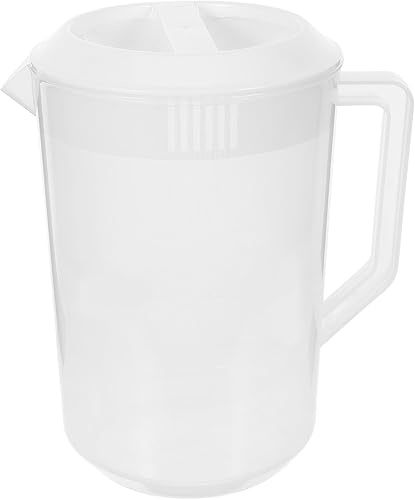 Miniatura 1 de Taza medidora grande con escala Contenedor de almacenamiento de bebidas con tapa Jarra de agua fría Jarra de jugo de plástico 169.1 fl oz Taza