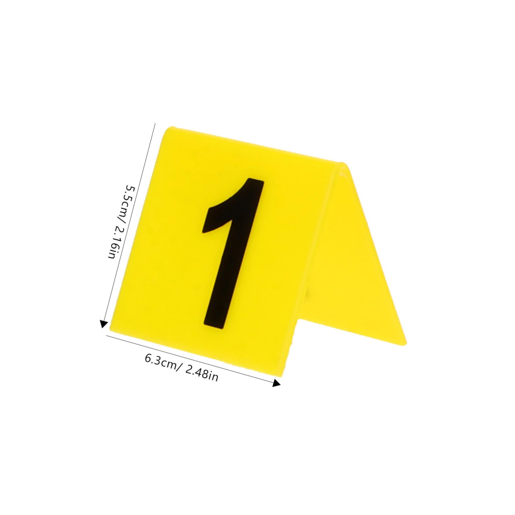 VALICLUD 10Pcs Double Sided Acrylic Table Numbers Reusable Number Markers for Events Signs for Banquets Restaurants Parties Compact Game Supplies