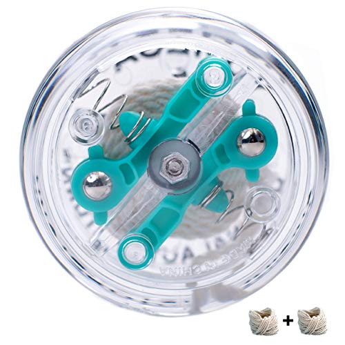 yomega the original brain - professional yoyo for kids and beginners responsive auto return yo yo best for string tricks  extra 2 strings amp 3 month warranty clear