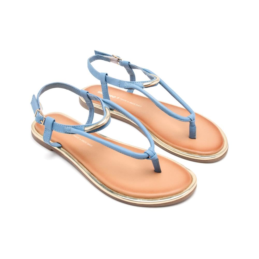 GIOSEPPO Women's Upton Flat Sandal, Blue, 7.5 UK