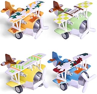 4 Pack Pull Back Airplane Toys, Mini Toy Airplanes for Boys, Birthday Gifts