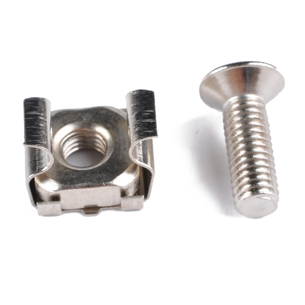 FUNOMOCYA 5pcs M5 Square Hole Cage Nuts and M5x16 Screws Set Bolt and Nut Set for Rack