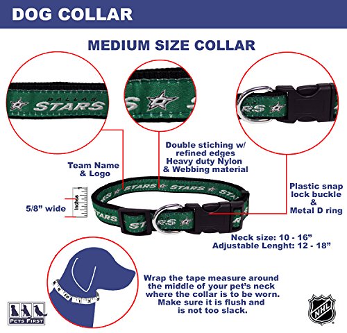 Pets First Nhl Dallas Stars Collar For Dogs & Cats, Medium. - Adjustable, Cute & Stylish! The Ultimate Hockey Fan Collar! #TOP5