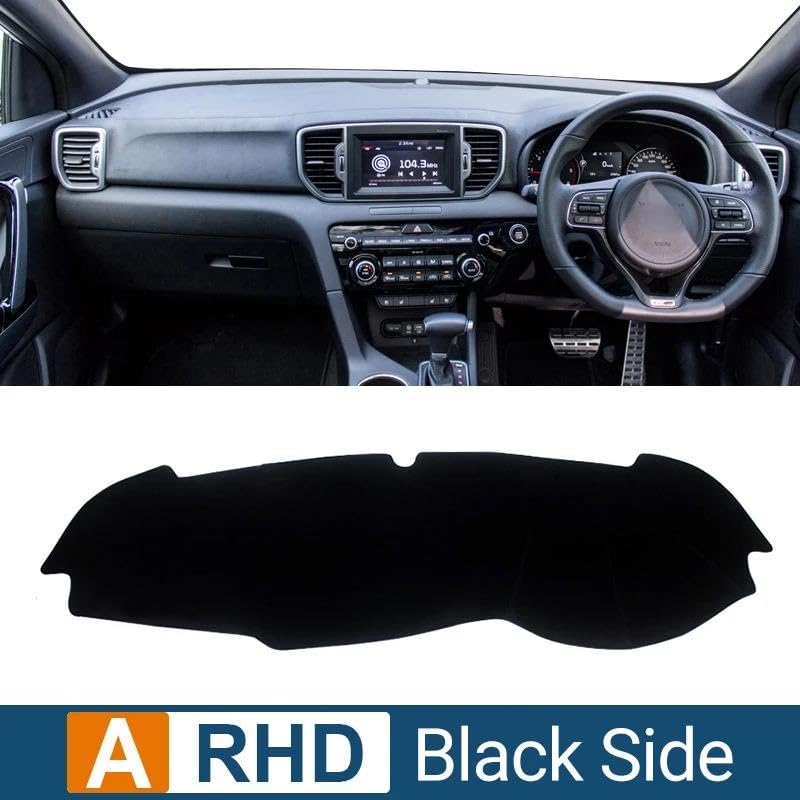 Tapis tableau bord de prestige pour Kia Sportage 4 style noir