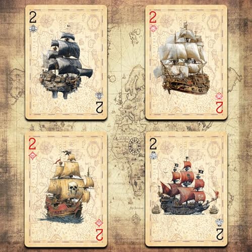 Cartas de Póker con diseño temático de piratas miniatura 4