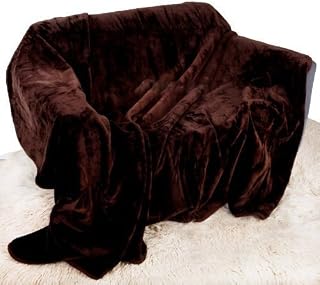 Quality Linen and Towels Chocolate Brown Mink Throw Soft Plush Extra Large (200cm x 240cm- Suitable for King Size Bed or 2/3 Seater Sofa) Sofa Bed Runner Bedspread Blanket