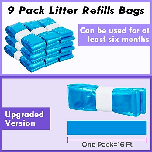 Pacote com 9 refis de areia para gatos, refil de areia genérico, compatível com seu cartucho de reca
