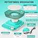 Patented Mini Pottery Wheel for Beginners | 6in Turntable, 0-440 RPM Speed Adjustable with Rechargeable Battery, 1.8 Lb Air Dry Clay, Pottery Tools and Art Supplies, Craft Kits for Teenager and Adult