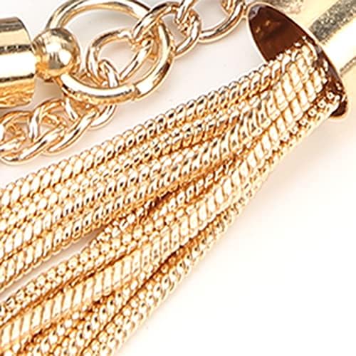 Pssopp Leather Flower Tassel Keychain Zinc Alloy Decoration Hook Key Pendant Car Keyring for Women Wallet Bag Pendant - Image 7