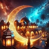 Malen nach Zahlen Erwachsene,Indischer Schlossmond Malen Nach Zahlen Set für Anfänger DIY Digital Ölgemälde Kits auf Leinwand mit Pinseln und Acrylpigment ohne Rahmen für Home Wall Decor 50x50cm