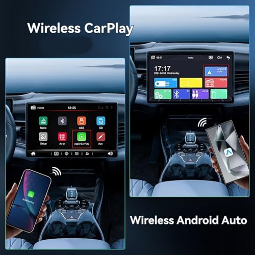 Adaptador CarPlay inalámbrico 2 en 1: olvida los cables con Android Auto Mini Box 4