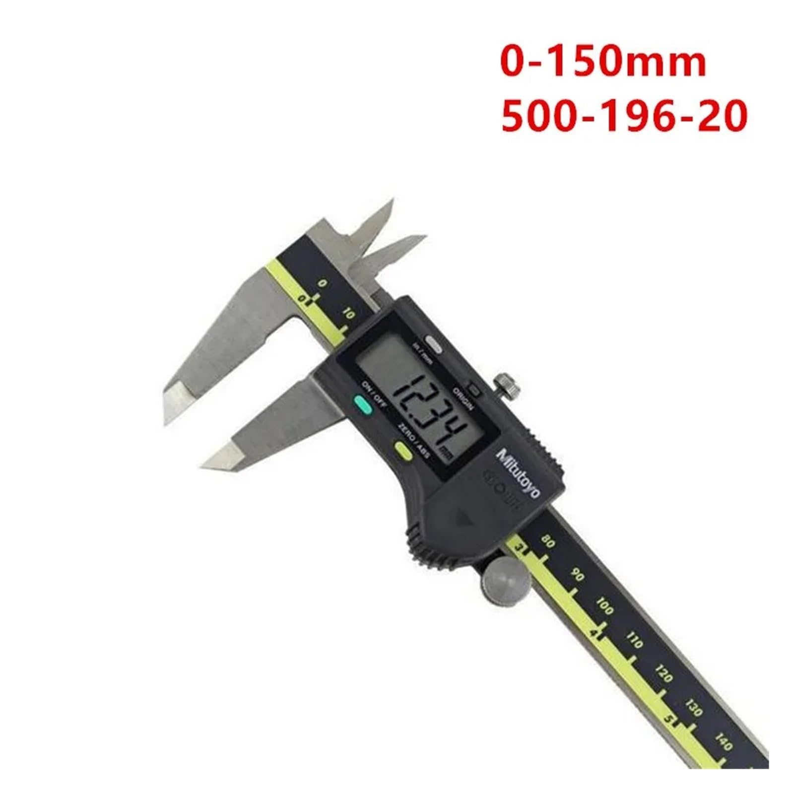 Calibrador Digital de Acero Inoxidable Absolute 500-196-30, Pulgadas/métrico, 6", Rango de 0 a 150 mm, precisión de -0,001", 0,0005", 150 mm,150mm