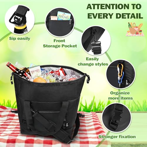 Tirrinia Insulated Soft Cooler Bag- 30 cans Leakproof Camping Ice Chest Box with Bottle Opener, Portable Cooler Box for Lunch, Picnic, Drink, Travel, Fishing by Tirrinia - Image 4
