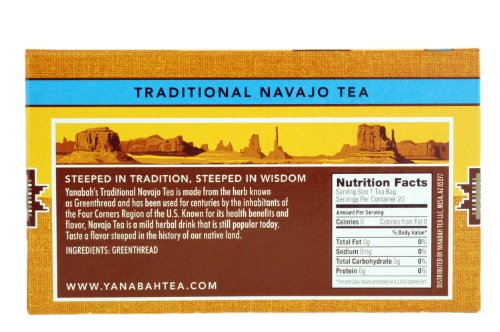 Yanabah Navajo Caffeine Free Herbal Tea, 20 Tea Bags