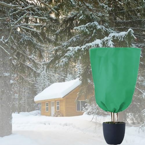 Docache 200x240cm Cappuccio Protezione Piante, Telo Copripiante Invernale Antigelo con Coulisse e Cerniera, Protezione Piante Inverno, Materiale Spesso, Resistente agli Strappi (Verde)