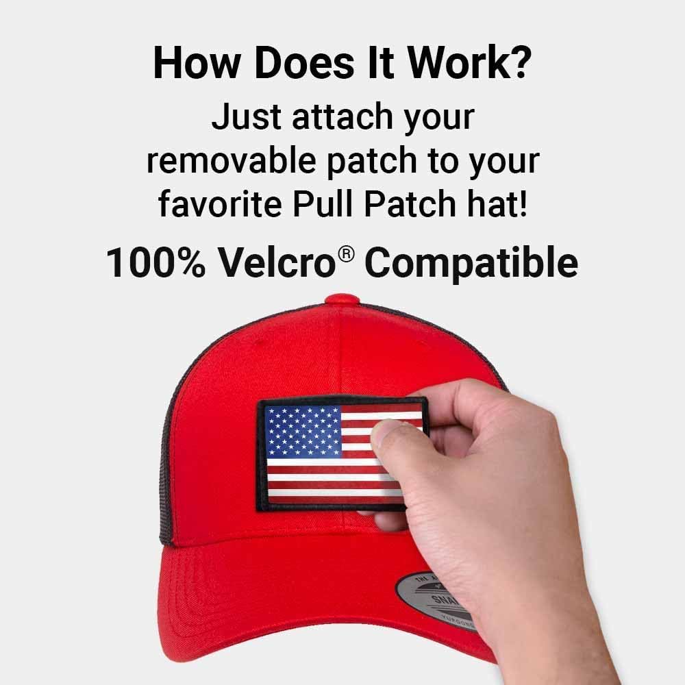 P PULLPATCH Tactical Snapback Trucker Hat by Pull Patch – Curved Bill Cap with 3x2 Inch Hook & Loop Panel for Morale Patches - Image 3