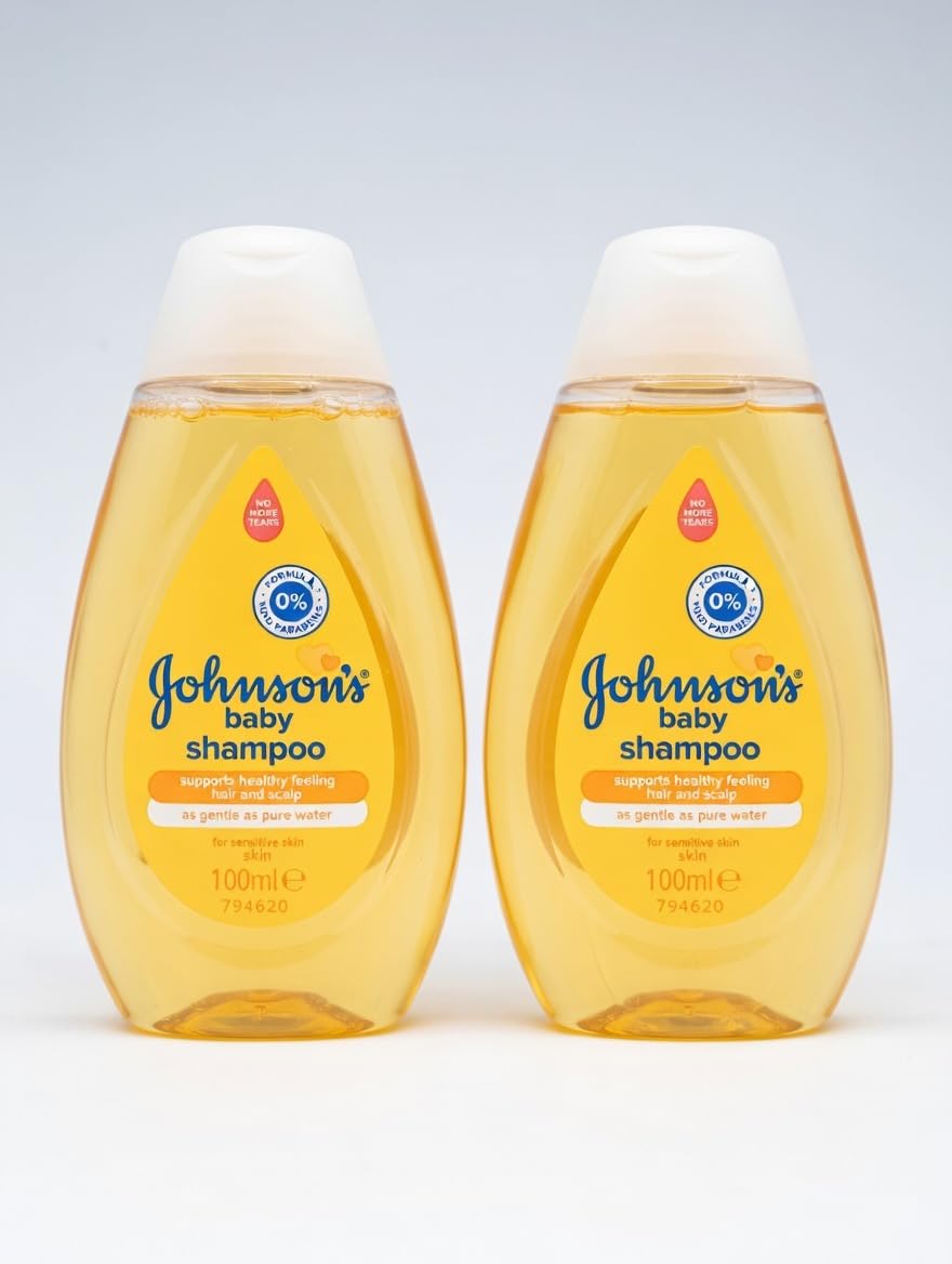 Baby Shampoo, No More Tears, 0% Parabens, Sensitive Skin, 100ml, Pack of 2, Travel size