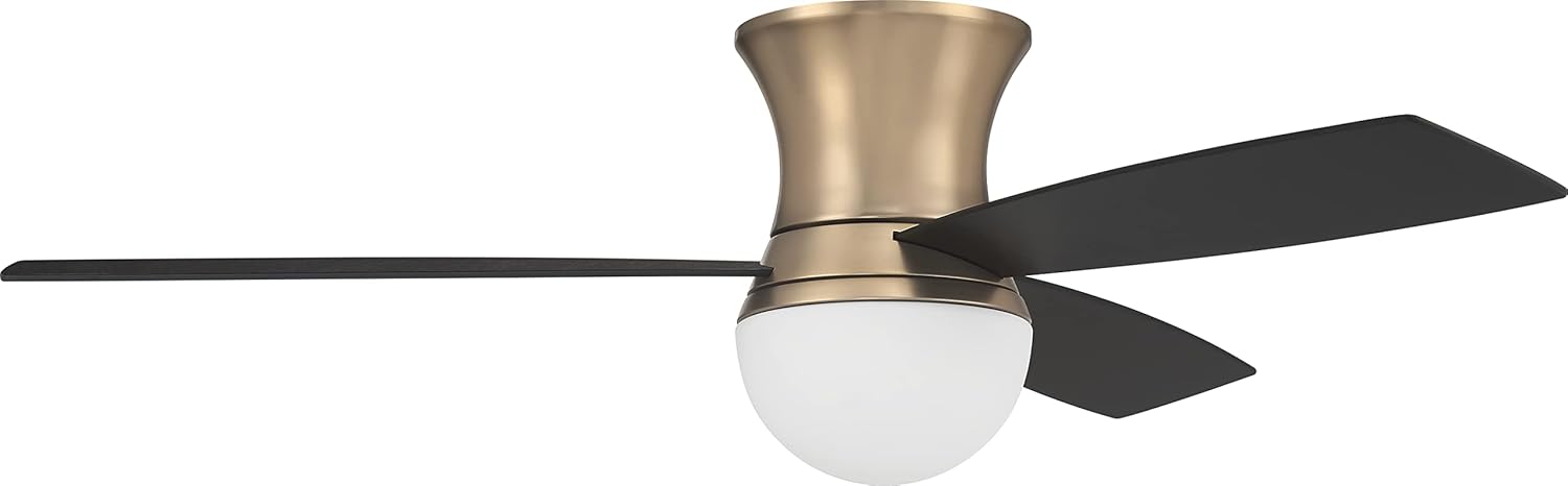 Craftmade DBK52SB3 Daybreak 52" Hugger with LED Lights and Remote, Satin Brass