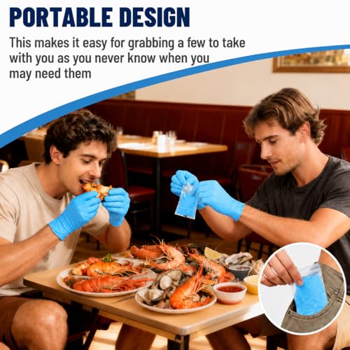 ANBOSON Individually Wrapped Black Disposable Nitrile Gloves, 40 Pairs by ANBOSON - Image 7