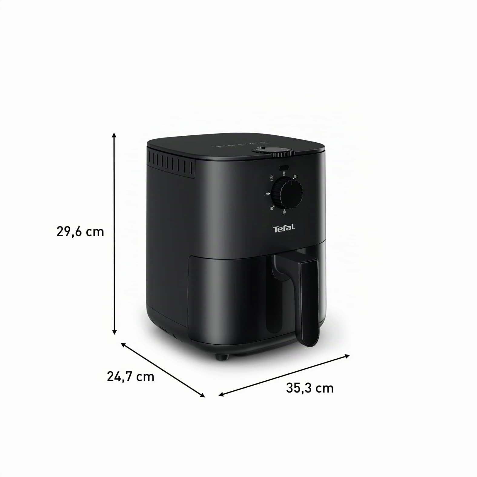 Tefal EY1308 Easy Fry Essential Heißluftfriteuse, 3,5L Kapazität ölfreie Friteuse, kompaktes Design, energiesparend, knusprige Ergebnisse, gesundes Kochen, spülmaschinenfeste Teile