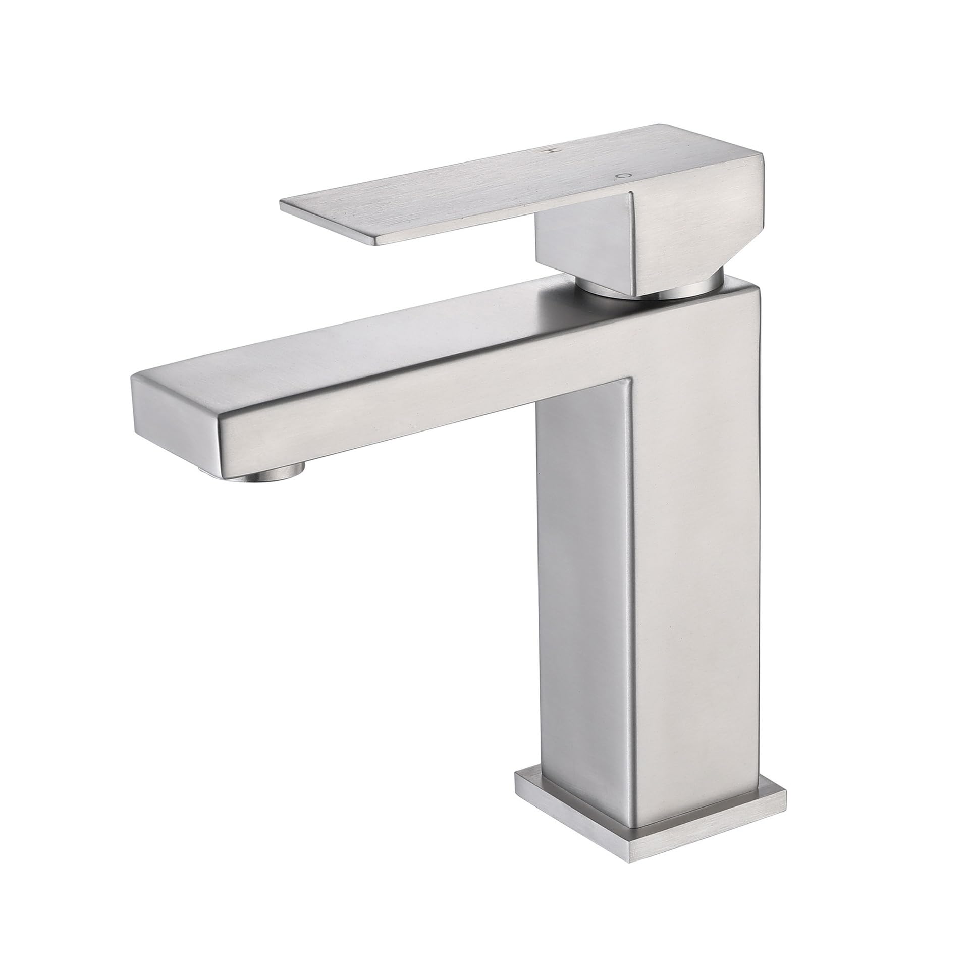 Robinet de salle de bains noir avec commande précise eau chaude et froide