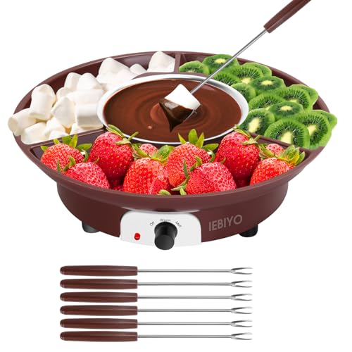 Chocolate Melting Pot Electric Chocolate Fondue Pot Set 3-Section...