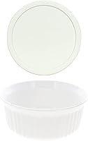 Vista 1 de CorningWare FS5 1.5qt - Cacerola redonda francesa blanca y F-5-PC 1.5qt tapa de plástico blanco francés
