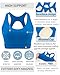 RUNNING GIRL Sports Bras for Women High Support,Molded Cup Plus Size Sports Bra High Impact Workout Yoga Bra(3059_Blue_XL)