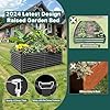 Raised Garden Bed 6x3x2ft, Galvanized Raised Garden Beds Outdoor for Vegetables Flowers Herbs, Steel Large Deep Planter Box, Tall Raised Garden Bed with 3ftx30ft Weed Barrier Fabric and Glove, Black #4