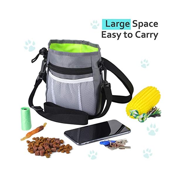 Weewooday Dog Treat Training Pouch and 2 Pieces Pet Training Clicker with Wrist Strap, Dog Training Clickers, Built in Poop Bag Dispenser Easily Carrying Pet Toys Treats for Dog Cat Pet Weewooday Dog Treat Training Pouch and 2 Pieces Pet Training Clicker with Wrist Strap, Dog Training Clickers, Built in Poop Bag Dispenser Easily Carrying Pet Toys Treats for Dog Cat Pet