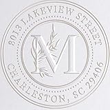 Monogram Address Embosser Seal Stamp - Personalized Custom Wedding Embosser