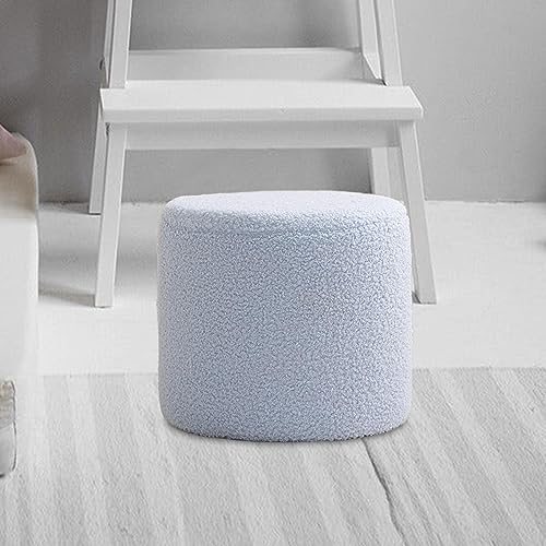Pouf cube bleu assise d'appoint confortable pour entrée et petits salons