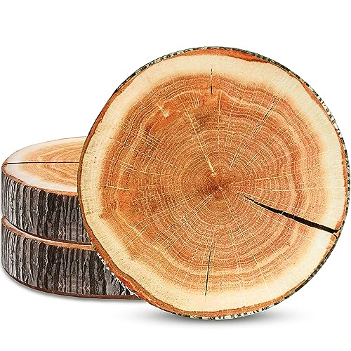 Image of Coume 3 Pcs Wood Slice Pillow Round Floor Cushion 3D Digital Throw Pillow Decorative Tree Ring Soft Circle Seating for Kids Chair Home Couch Sofa Bedroom Decor(Emulation)