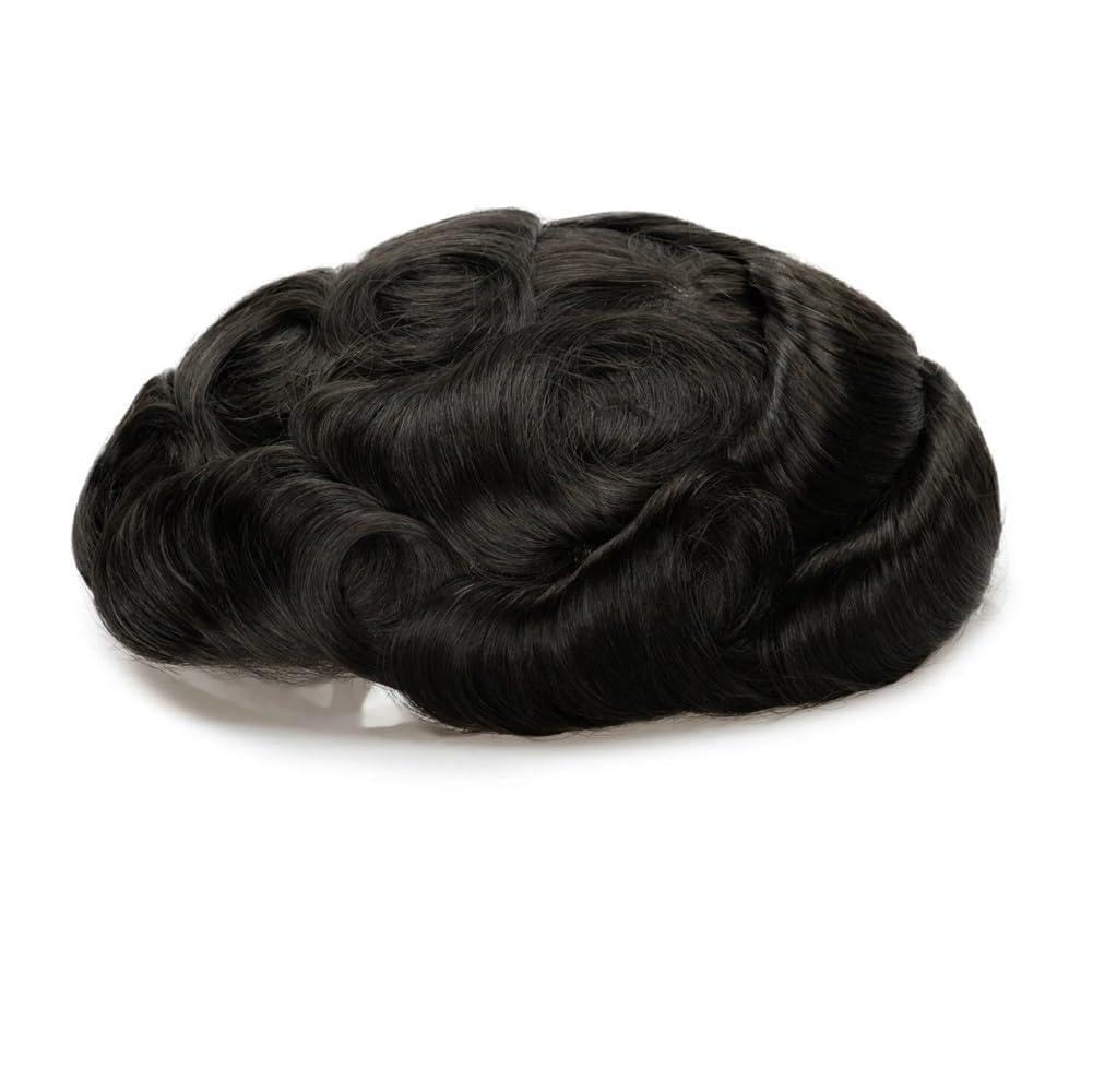 Toupet hommes avec noeuds simples blanchis ligne frontale naturelle
