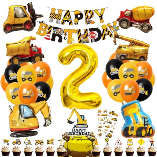 Cadimus Bagger Deko Kindergeburtstag 2, Geburtstagsdeko Junge, Baustelle...
