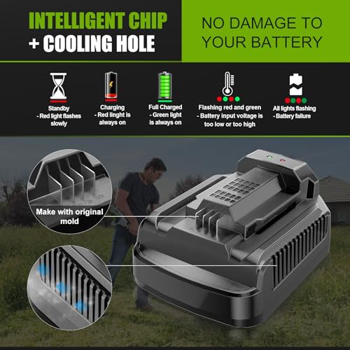 CaliHutt 【Faster】 Replacement Charger for EGO Battery Charger 56V Replace for Ego Charger CH3200 CH5500 CH2800D Model CH2100 (2.0) by CaliHutt - Used condition - Image 6