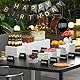 RETON 8 Stück Buffet-Erhöhungen, Acryl Lebensmittelerhöhungen für Buffettisch, 3x4x5x6x7x8x9x10 Zoll, weißes Lebensmittelständer Set mit hohlen Böden, Würfelboxen für Kuchen Hochzeit Party