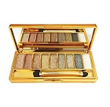 UIFCB Glitter Eyeshadow Palette,9 Colors Sparkle Shimmer Eye Shadow Highly Pigmented Long Lasting Ma