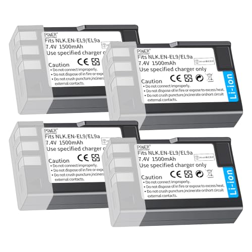 Nikon�Ή� EN-EL9a/EL9e/EL96I5 D40 �J�����p�����o�b�e���[ 4�Z�b�g 7.4V 1500mAh [���s�A���i] | D40X D60 D3000 D5000 D-Series